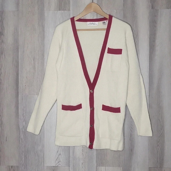 Linda Allard For Ellen Tracy Womens S Vintage‎ Cardigan Wool Ribbed Elegant - Picture 1 of 9
